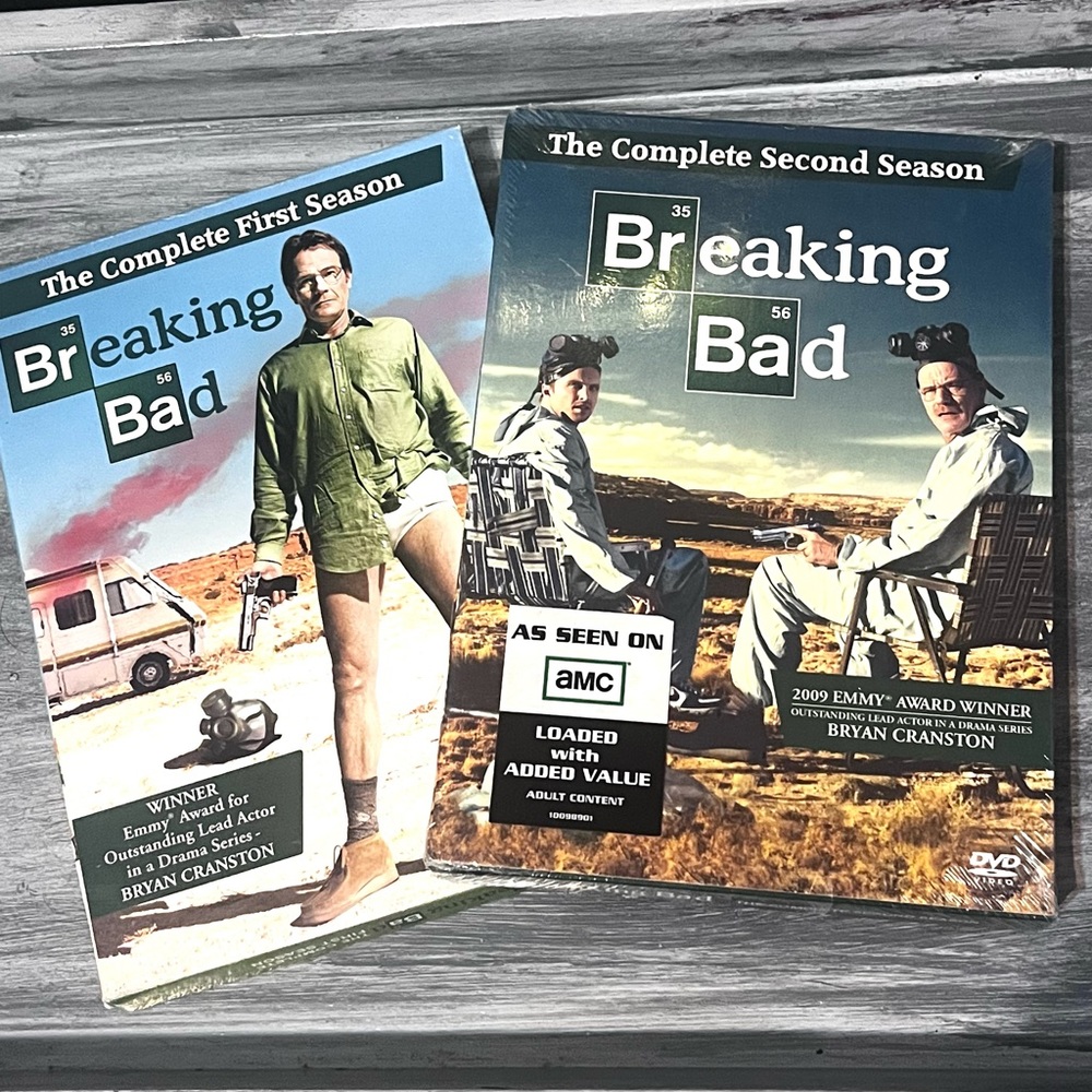 Breaking Bad complete first & 2nd season DVDs.